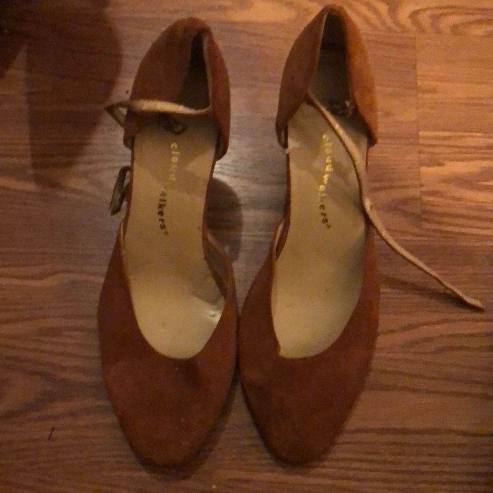 Lane Bryant Cloudwalkers Camel Suede Wedge Size 12